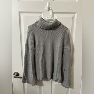 Gray Turtleneck Sweater